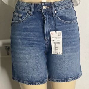 Zara Blue Jean Shorts Classic Style